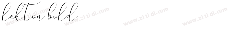 lekton bold字体转换